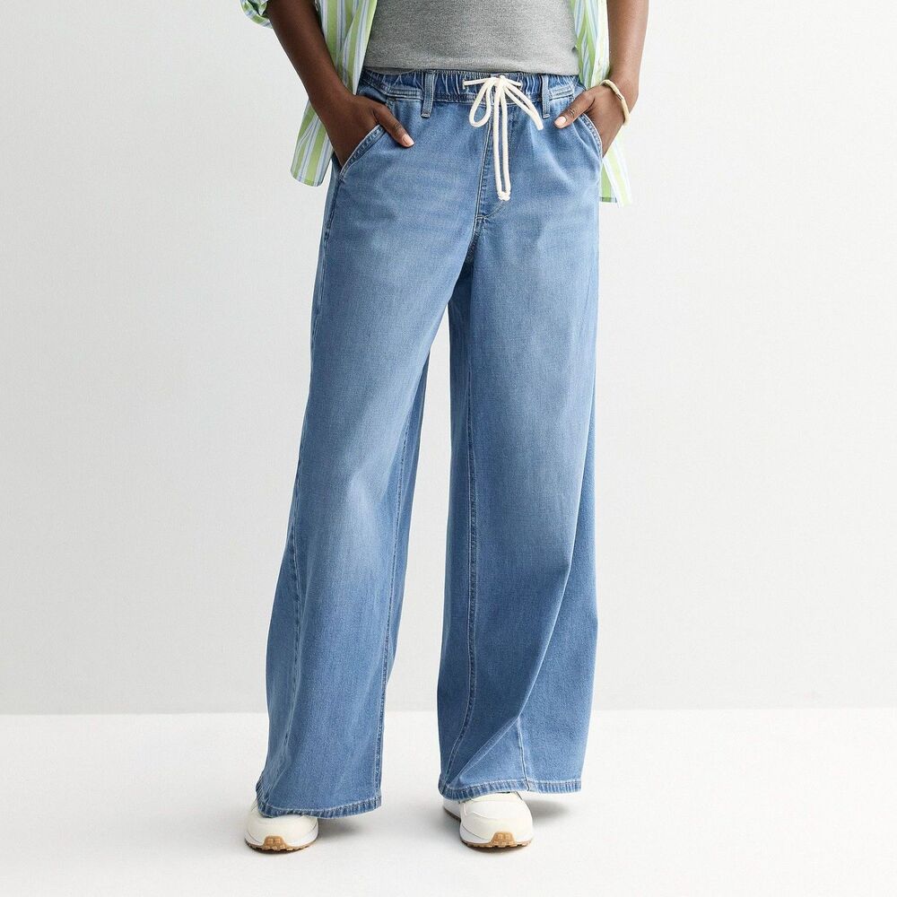 NWT Sonoma Goods For Life High Rise Wide Leg Pull On Jeans XL